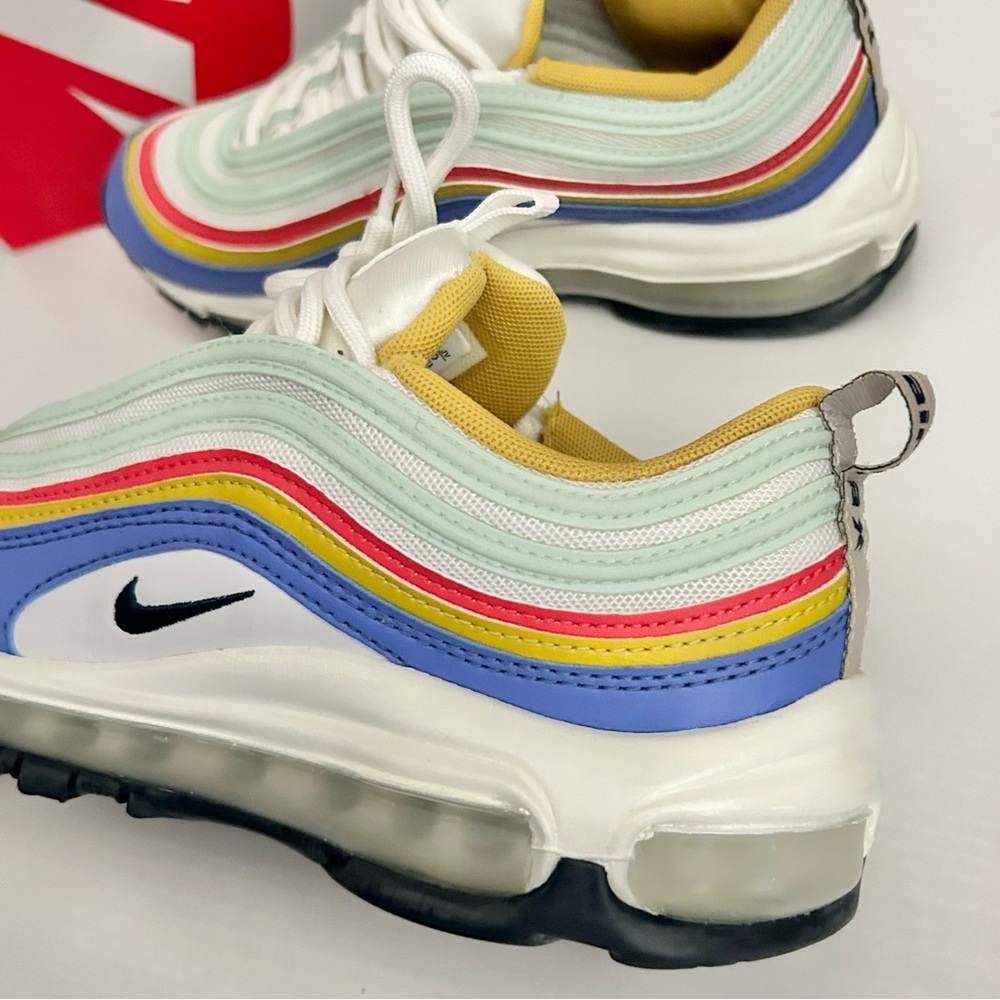 Nike air max 97 summit white/obsedian saphire shoes womens size 6.5 - Picture 5 of 9